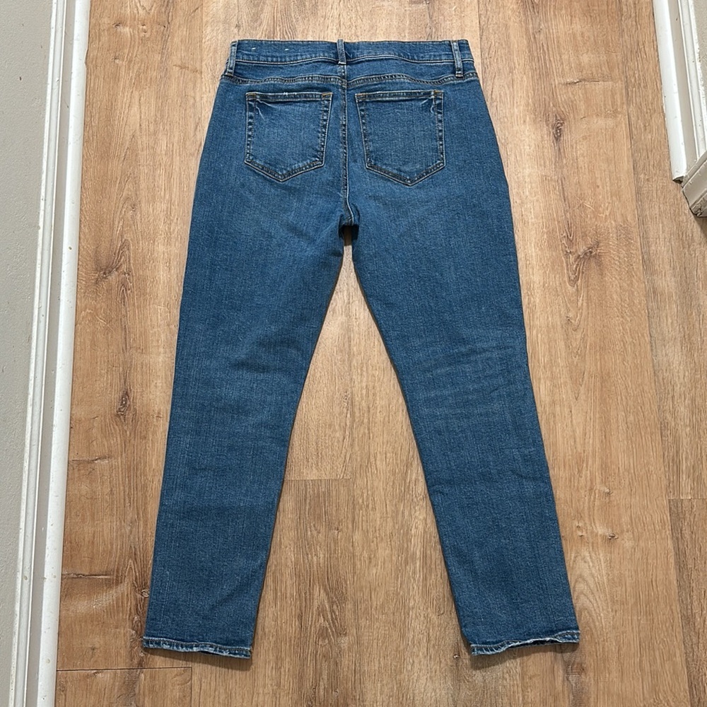 LOFT | Destructed Super Soft Girlfriend Jeans in Mid Stone Wash - Picture 4 of 6